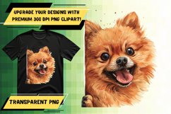 Joyful Peekaboo Dog Watercolor Sublimation - Adorable Design Product Image 1