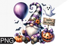 Halloween Gnome Sublimation, Gnome Clipart PNG Product Image 1