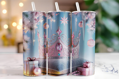 Merry Christmas Crown Tumbler Wrap | Christmas Wrap Product Image 1