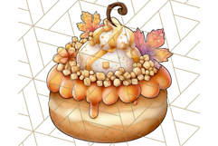 Fall Donut Clipart PNG, Autumn Donuts With Pumpkins Product Image 5