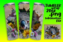 3D Hole in Wall Wrap: Cute Animals for Spring Tumblers Product Image 1