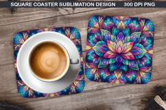 Flowers Coaster Sublimation, Spring Coaster PNG Design Product Image 1
