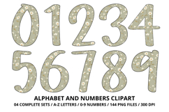 Cottage Floral Alphabet PNG Letters &amp; Numbers 300DPI Product Image 5