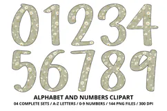 Cottage Floral Alphabet PNG Letters & Numbers 300DPI Product Image 5