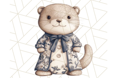 Blue Floral Stuffed Animal Clipart PNG, Cute Stuffed Animals Product Image 5