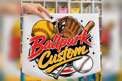 Ballpark Custom PNG, Baseball Softball PNG, Game Day Sports Product Image 2