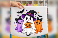 Cute Halloween Ghosts PNG Design, cute halloween ghosts Product Image 2
