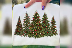 Christmas Tree Forest PNG, Decorated Evergreen Holiday Product Image 3