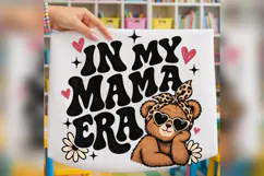 In My Mama Era Teddy Bear PNG, Cute Leopard Bow Mom Mug Product Image 3