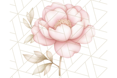 Pastel Pink Easter Bunny Egg and Flowers Clipart PNG Product Image 4