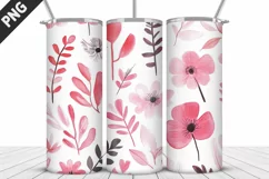 Flowers Tumbler Wrap | Sublimation Design | Tumble PNG Product Image 2