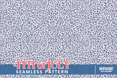 American 4th of July USA Patriotic Leopard Seamless Pattern Product Image 1