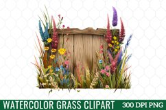 Watercolor Grass Clipart Product Image 1