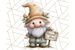 Fall Gnome Clipart PNG Cute Thanksgiving Gnomes Product Image 5