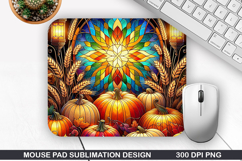 Pumpkin Mouse Pad Sublimation, Halloween Mouse Pad PNG Product Image 1