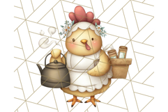 Cottagecore Kitchen Chicken Clipart PNG, Fairytale Style Product Image 5