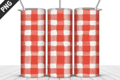 Red Plaid Tumbler Design | Valentine&#039;s Day Tumbler Wrap Product Image 4