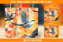 Sparrow Tumbler Wrap Designs, Sublimation Wrap Product Image 1