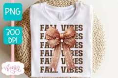 Fall vibes sublimation PNG | Coquette bow PNG design Product Image 2