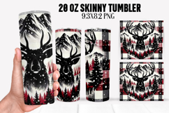 Christmas Deer Tumbler Sublimation ,20 oz Tumbler Wrap Product Image 1