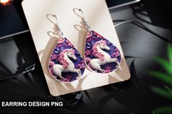 3D Unicorn Earrings Teardrop Sublimation - Unicorn Earrings Product Image 1