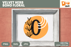 Velvet Herb Boho Floral Monogram Product Image 1
