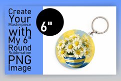 Springtime Bouquet Sublimation Keychain Circle Designs Product Image 1