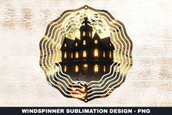Halloween House Wind Spinner Sublimation Design Product Image 1