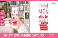 Spicy Bookmark Saying SVG | Book Lovers - Fictional Men Product Image 1