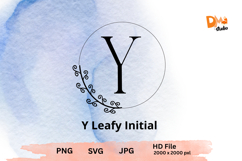 Leafy Initial Monogram - Nature Inspired Letters Product Image 1