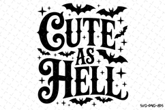 Cute as Hell Svg | Halloween Svg | Svg Cut Files Product Image 1