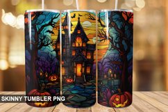 Stained Glass Halloween Tumbler 20 oz Skinny Tumbler Product Image 1