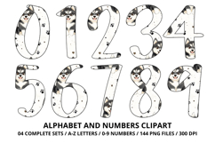 Cute Puppies Alphabet PNG, watercolor Letters &amp; Numbers Product Image 5