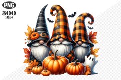 Halloween Gnomes Sublimation - Clipart PNG Design Product Image 1