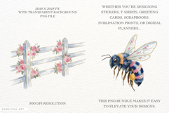 Summer Bees Meadow Clipart Product Image 2