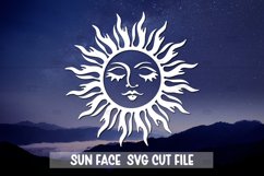 Sun Face SVG Cut File I Design for Cricut &amp; Silhouette Product Image 1