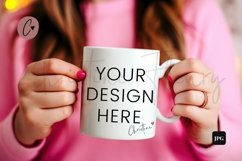 Valentine's Mug Mockup In Hands | Valentine's Day Mockup Product Image 1