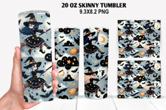Halloween Skinny Tumbler 20oz Wrap Design, Halloween Tumbler Product Image 1