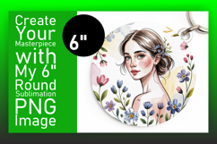 Chic Circle PNG Car Coaster Design , Beauty Woman Product Image 1