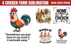 Chicken Farm Sublimation PNG Product Image 1