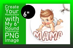Mother's Day Sublimation Round Keychain Product Image 1