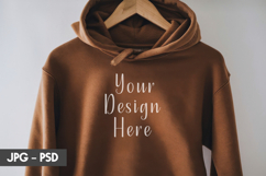 Brown Hoodie psd jpeg mockup Product Image 1
