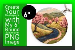 Stunning 3D Landscape Wrap for Round Design Sublimation Product Image 1