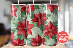Christmas Flowers Tumbler | Christmas Tumbler Wrap Product Image 1