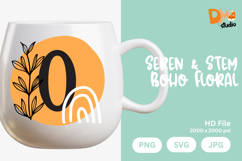 Seren &amp; Stem Boho Floral Monogram Product Image 1