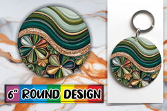 Joyful Round Keychain Magic PNG, Pattern Product Image 1