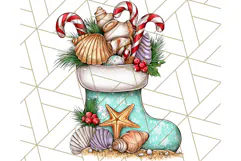 Christmas Penguins The Beach Clipart PNG, Tropical Holiday Product Image 5