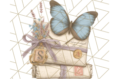 Vintage Butterfly PNG Clipart, Fairytale Cottagecore Images Product Image 5