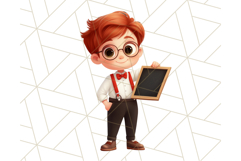 Boy Teacher Clipart, Classroom PNG, Cute School Teacher Art Product Image 19