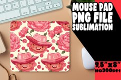 Watercolor Flower Smile Pattern Earring PNG Product Image 1